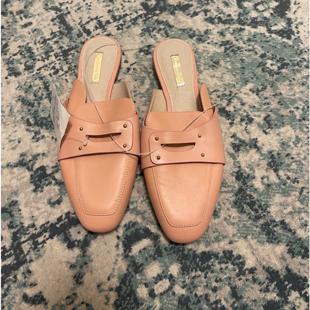 Louise et Cie mules in color rosebud pink.
